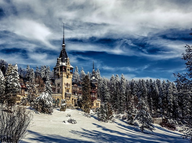 castillo de peles nevado